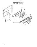 BACKGUARD, LITERATURE Diagram and Parts List for SF365BEWN1  Whirlpool Range