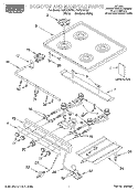 COOKTOP AND MANIFOLD, LITERATURE Diagram and Parts List for FGP210EQ4  Roper Range