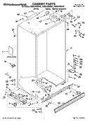 CABINET PARTS Diagram and Parts List for KSSS48QMW01  KitchenAid Refrigerator