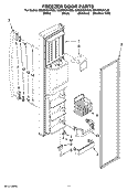 FREEZER DOOR PARTS Diagram and Parts List for GS6NVEXVB00  Whirlpool Refrigerator