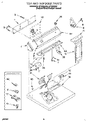 SECTION Diagram and Parts List for LET6638DQ0  Whirlpool Dryer