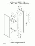REFRIGERATOR DOOR PARTS Diagram and Parts List for KSRS25MWWH00  KitchenAid Refrigerator