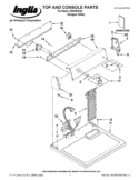 TOP AND CONSOLE PARTS Diagram and Parts List for IGD4400VQ2  Inglis Dryer