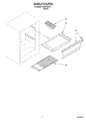 SHELF Diagram and Parts List for EL03CCXLB  Whirlpool Refrigerator