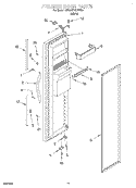 FREEZER DOOR Diagram and Parts List for 7ED25DQXFW00  Whirlpool Refrigerator