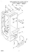 REFRIGERATOR LINER Diagram and Parts List for KSCS22QFAL01  KitchenAid Refrigerator
