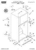 CABINET, LITERATURE Diagram and Parts List for RT18DKXHW00  Roper Refrigerator