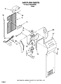 AIR FLOW PARTS Diagram and Parts List for IS25AGXRQ00  Inglis Refrigerator