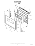 DOOR PARTS Diagram and Parts List for IES350XW1  Inglis Range