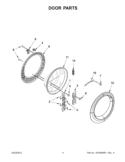 DOOR PARTS Diagram and Parts List for WFW8640BC0  Whirlpool Washer