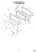 DOOR Diagram and Parts List for MH7110XBQ2  Whirlpool Microwave