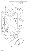 REFRIGERATOR LINER Diagram and Parts List for 4YED25PQFN02  Whirlpool Refrigerator