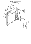 INNER DOOR Diagram and Parts List for DU9400XB1  Whirlpool Dishwasher