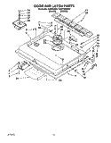 DOOR AND LATCH Diagram and Parts List for KUDF230BWH0  KitchenAid Dishwasher