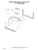 CABINET AND INSTALLATION PARTS Diagram and Parts List for IMH1205AS0  Whirlpool Microwave