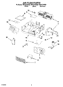 AIR FLOW PARTS Diagram and Parts List for YMH2175XSQ0  Whirlpool Microwave