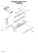 CONTROL PANEL PARTS Diagram and Parts List for KSSO42FMX03  KitchenAid Refrigerator