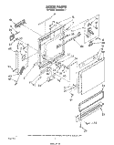 DOOR Diagram and Parts List for DU3000XR1  Whirlpool Dishwasher