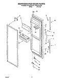 REFRIGERATOR DOOR Diagram and Parts List for 4YED27DQFN01  Whirlpool Refrigerator