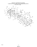 OVEN DOOR Diagram and Parts List for 2095B0A  Roper Range