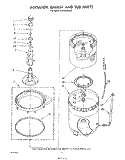 AGITATOR, BASKET AND TUB Diagram and Parts List for LA7000XSW1  Whirlpool Washer