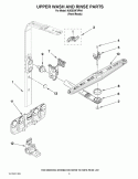 UPPER WASH AND RINSE PARTS Diagram and Parts List for KUDS30FXPA4  KitchenAid Dishwasher