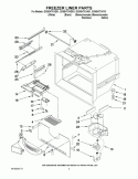 FREEZER LINER PARTS Diagram and Parts List for GX5SHTXVY01  Whirlpool Refrigerator
