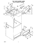 TOP AND CABINET, LIT/OPTIONAL Diagram and Parts List for CA2762XSW0  Whirlpool Washer