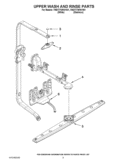 UPPER WASH AND RINSE PARTS Diagram and Parts List for 7WDT770PAYM1  Whirlpool Dishwasher