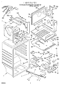 LINER Diagram and Parts List for ET21DMXDW05  Whirlpool Refrigerator