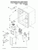 REFRIGERATOR LINER PARTS Diagram and Parts List for KFXS25RYBL0  KitchenAid Refrigerator