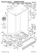 CABINET, LITERATURE Diagram and Parts List for KSSS36FKB00  KitchenAid Refrigerator