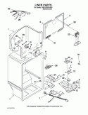 LINER PARTS Diagram and Parts List for M0RXEMMWM00  Whirlpool Refrigerator