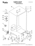 CABINET PARTS Diagram and Parts List for 3WSC19D4AY00  Whirlpool Refrigerator