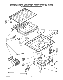 COMPARTMENT SEPARATOR & CONTROL Diagram and Parts List for ET14LCLWW00  Whirlpool Refrigerator