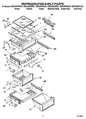 REFRIGERATOR SHELF PARTS Diagram and Parts List for KSRA25CNSS01  KitchenAid Refrigerator