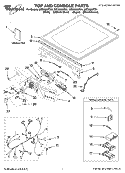 TOP AND CONSOLE PARTS Diagram and Parts List for WED9600TU1  Whirlpool Dryer