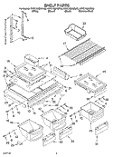 SHELF Diagram and Parts List for KTRC19MKSS00  KitchenAid Refrigerator