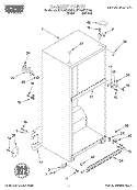 CABINET Diagram and Parts List for RT18AKXGW00  Roper Refrigerator