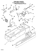 TOP BOX PARTS Diagram and Parts List for PVWC600LY1  Whirlpool Cabinet