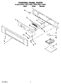 CONTROL PANEL PARTS Diagram and Parts List for KEBK171SBL01  KitchenAid Wall Oven