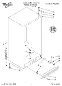 CABINET Diagram and Parts List for EV200FXEN02  Whirlpool Freezer