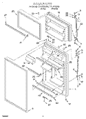 DOOR Diagram and Parts List for ET21NKXGN02  Whirlpool Refrigerator