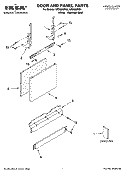 DOOR AND PANEL PARTS Diagram and Parts List for IUD8000RS4  Whirlpool Dishwasher