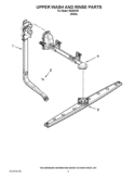 UPPER WASH AND RINSE PARTS Diagram and Parts List for IWU98760  Inglis Dishwasher