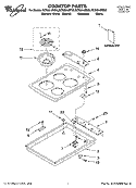 COOKTOP PARTS Diagram and Parts List for RCS3014RQ02  Whirlpool Cooktop