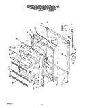 REFRIGERATOR DOOR, LIT/OPTIONAL Diagram and Parts List for ET18ZKXAN00  Whirlpool Refrigerator