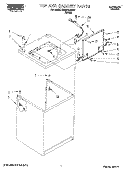 TOP AND CABINET, LIT/OPTIONAL Diagram and Parts List for RAB3132DW0  Roper Washer