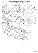LOWER HOUSING AND BASE PARTS Diagram and Parts List for 4KPES100PM1  KitchenAid Coffee Maker
