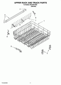 UPPER RACK AND TRACK PARTS Diagram and Parts List for DW724M1ASS0  Whirlpool Dishwasher